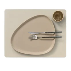 LIND DNA Serene placemat square L 35x45 cm, Cream White Clearance