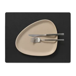 LIND DNA Serene placemat square M 26.5x34.5 cm, Black Clearance