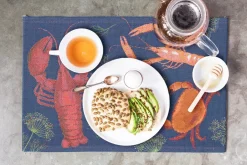 Ekelund Linneväveri Shellfish party placemat, 35x48 cm Multi Outlet