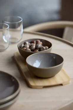 Villa Collection Shoku bamboo tray with 2 bowls, Warm Brown Discount
