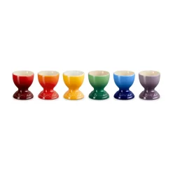 Le Creuset Signature stoneware egg cup 6-piece, Rainbow Multi