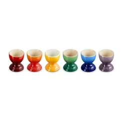 Le Creuset Signature stoneware egg cup 6-piece, Rainbow Multi