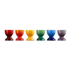 Le Creuset Signature stoneware egg cup 6-piece, Rainbow Multi