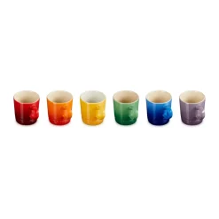 Le Creuset Signature stoneware espresso mug 6-piece, Rainbow Multi