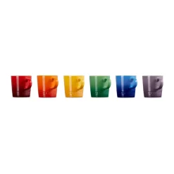 Le Creuset Signature stoneware espresso mug 6-piece, Rainbow Multi
