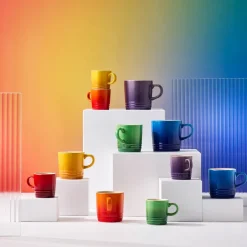 Le Creuset Signature stoneware espresso mug 6-piece, Rainbow Multi