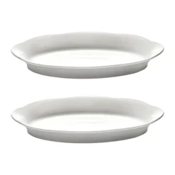 Serax Silhouette oval deep plate M 15x24.5 cm 2-pack, White New