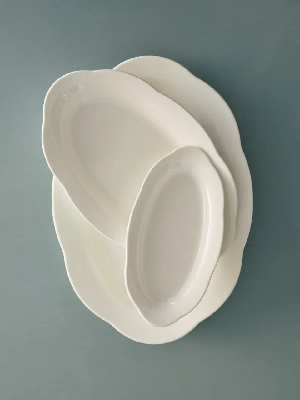 Serax Silhouette oval deep plate M 15x24.5 cm 2-pack, White New