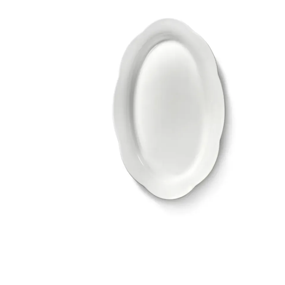 Serax Silhouette oval deep plate M 15x24.5 cm 2-pack, White New