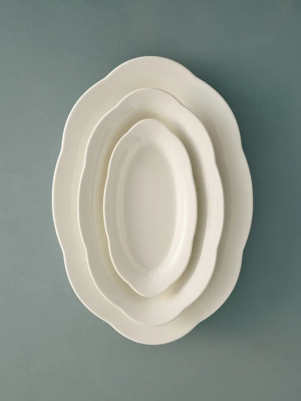 Serax Silhouette oval deep plate M 15x24.5 cm 2-pack, White New