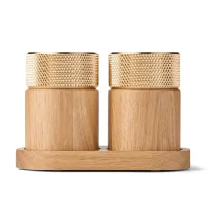 Gejst Sina salt and pepper mill 6 cm, Oak-brass Beige Discount
