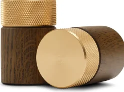 Gejst Sina salt and pepper mill 6 cm, Dark ash-brass Brown Hot