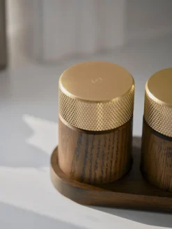 Gejst Sina salt and pepper mill 6 cm, Dark ash-brass Brown Hot