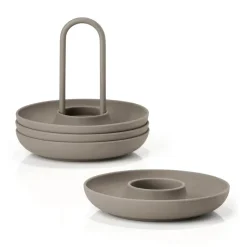 Zone Denmark Singles egg cup 4-pack with holder, Taupe Brown Online