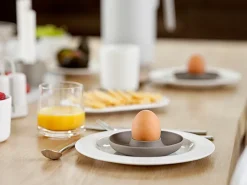 Zone Denmark Singles egg cup 4-pack with holder, Taupe Brown Online
