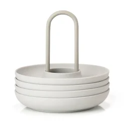 Zone Denmark Singles egg cup 4-pack with holder, Warm Grey Outlet