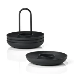 Zone Denmark Singles egg cup 4-pack with holder, Black Outlet