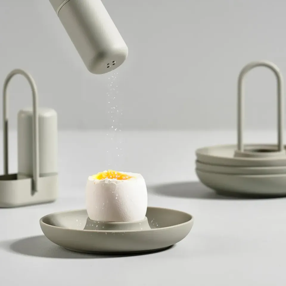 Zone Denmark Singles egg cup 4-pack with holder, mud Grey Discount
