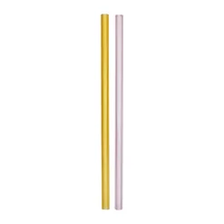 Kosta Boda Sipsavor straws 200 mm 2-pack, Pink-yellow PinkYellow Best
