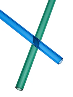 Kosta Boda Sipsavor straws 200 mm 2-pack, Blue-green BlueGreen Online