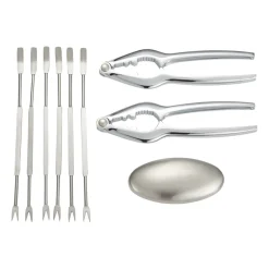 Dorre Skagen shell fish set 9 pieces, Stainless steel Silver-coloured New