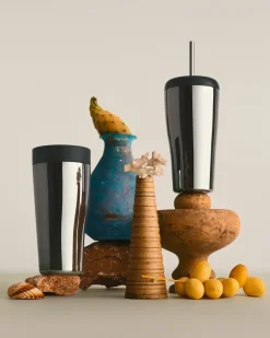 Georg Jensen Sky thermos cup with straw 40 cl, Stainless steel Silver-coloured Sale
