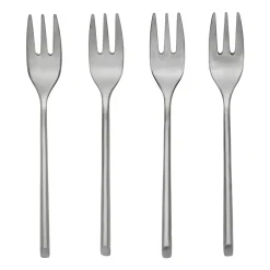 Broste Copenhagen Sletten cake fork 4-pack, Full satin forged Silver-coloured Outlet