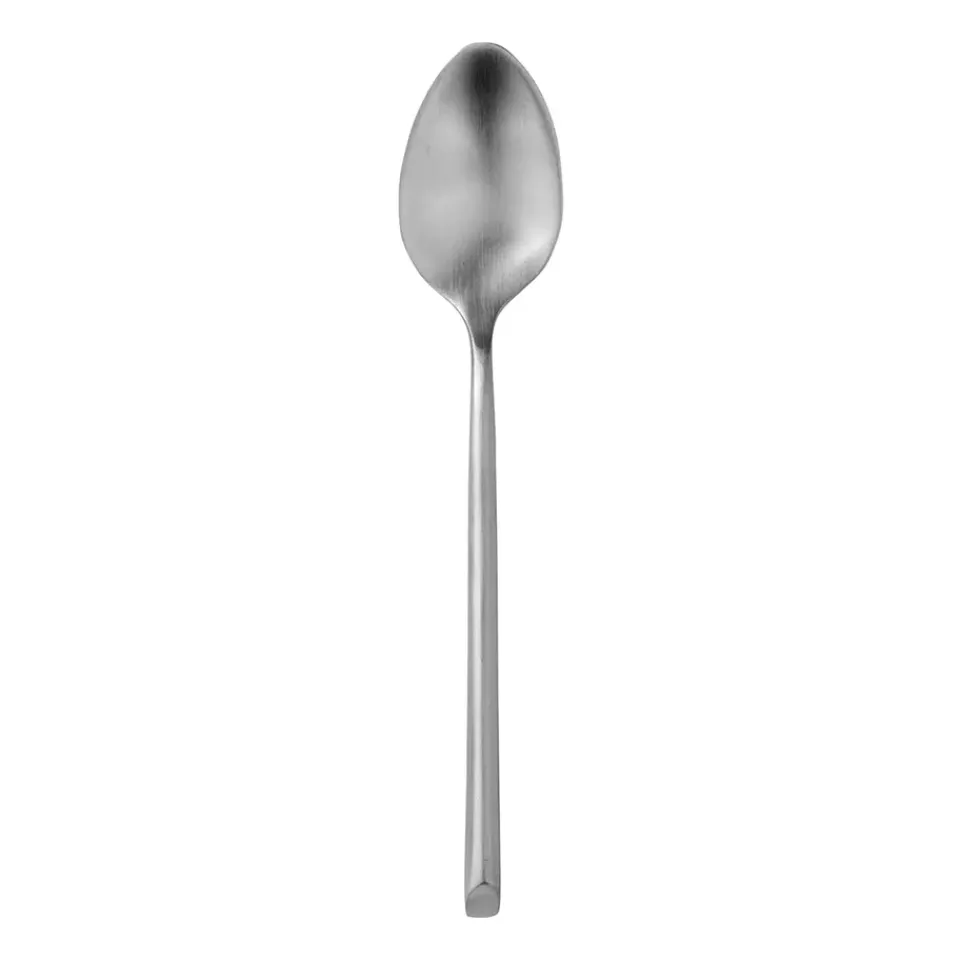 Broste Copenhagen Sletten teaspoon, Full satin forged Silver-coloured