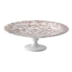 Wik & Walsøe Slåpeblom cake platter Ø21 cm, Pink White Outlet