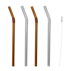Byon Smile straws 4-pack, Clear-brown Multi Clearance