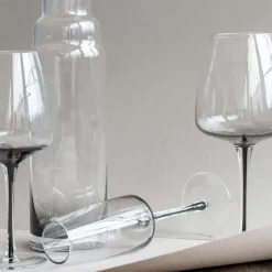 Broste Copenhagen Smoke champagne glass, 20 cl GreyTransparentBlack Hot