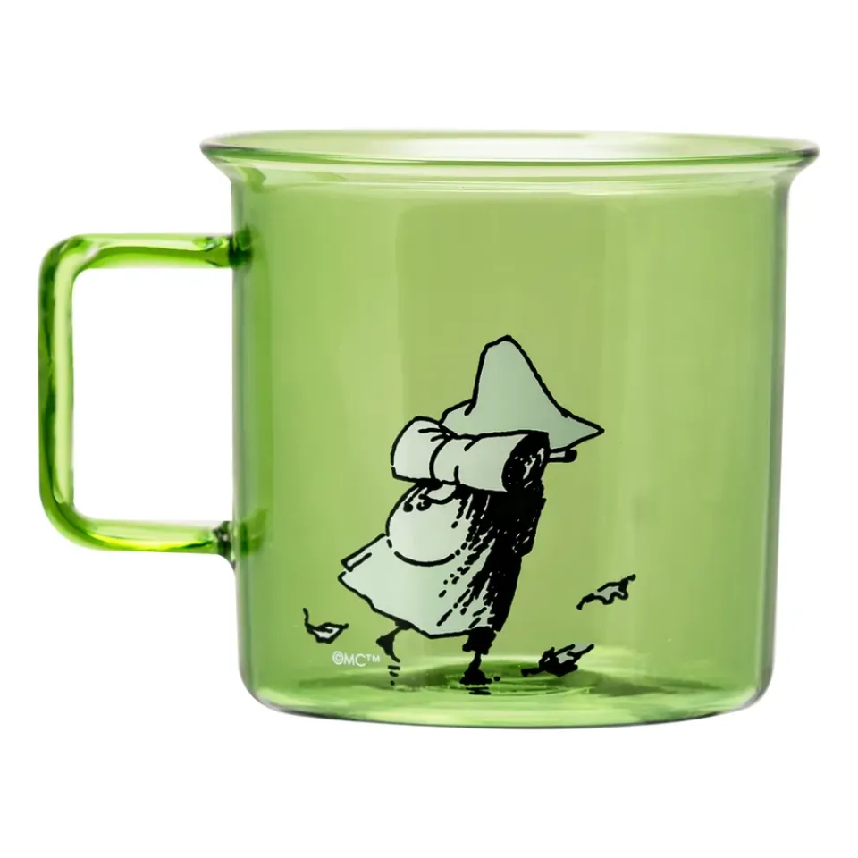 Muurla Snufkin glass mug 35 cl, Green Clearance