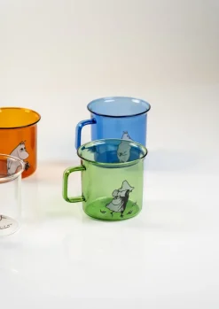 Muurla Snufkin glass mug 35 cl, Green Clearance