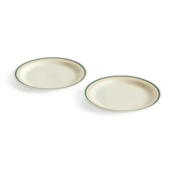 HAY Sobremesa plate Ø24.5 cm 2-pack, Green-sand GreenWhite Online
