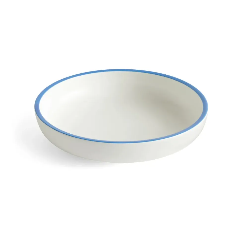 HAY Sobremesa serving bowl L Ø25 cm, White-blue BlueWhite Sale