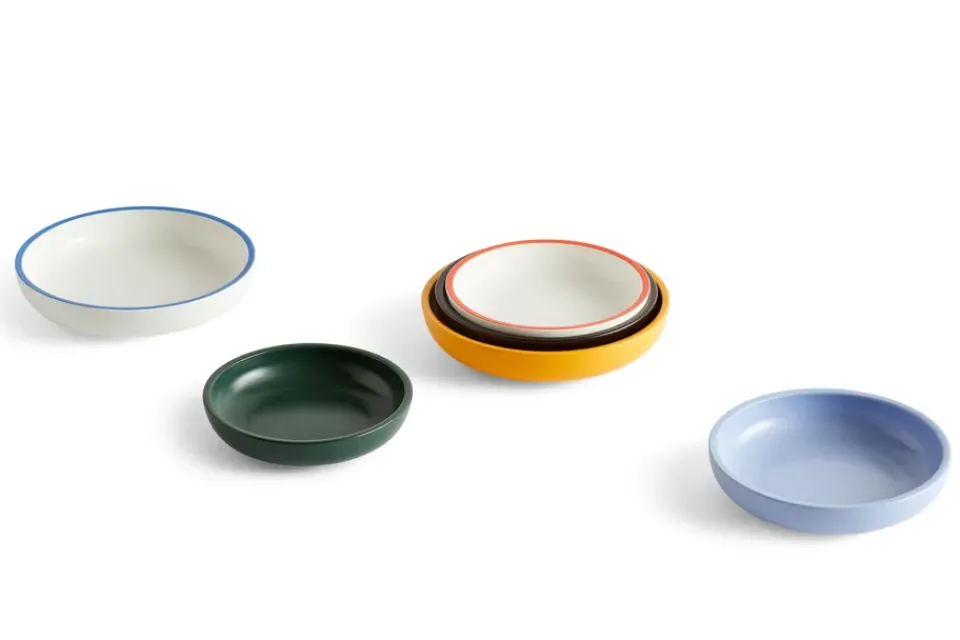 HAY Sobremesa serving bowl L Ø25 cm, White-blue BlueWhite Sale