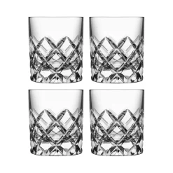 Orrefors Sofiero whiskey glass 4-pack, Clear Transparent New