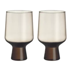 Iittala Solare glass on foot 40 cl 2-pack, Linen Beige