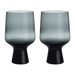 Iittala Solare glass on foot 40 cl 2-pack, Steel gray Grey New