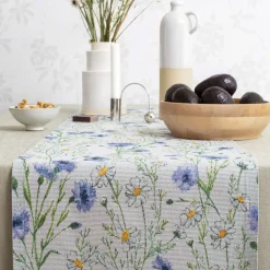 Ekelund Linneväveri Sommar table cloth 35x80 cm, multi MultiWhite Discount