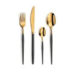Amefa Soprano cutlery set 16 pieces, Black brass BlackGold-coloured Outlet