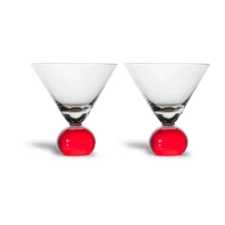Byon Spice glass 24 cl 2-pack, Red-clear RedTransparent Clearance