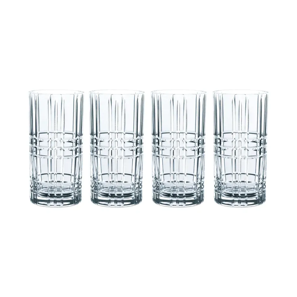 Nachtmann Square long drink glass 4-pack, 44 cl Transparent Outlet