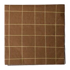 DBKD Square paper napkin 33x33 cm 20-pack, Brown Best