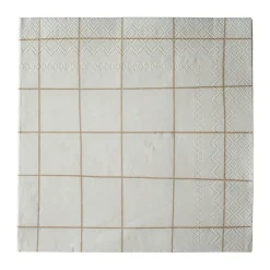 DBKD Square paper napkin 33x33 cm 20-pack, Cream Beige