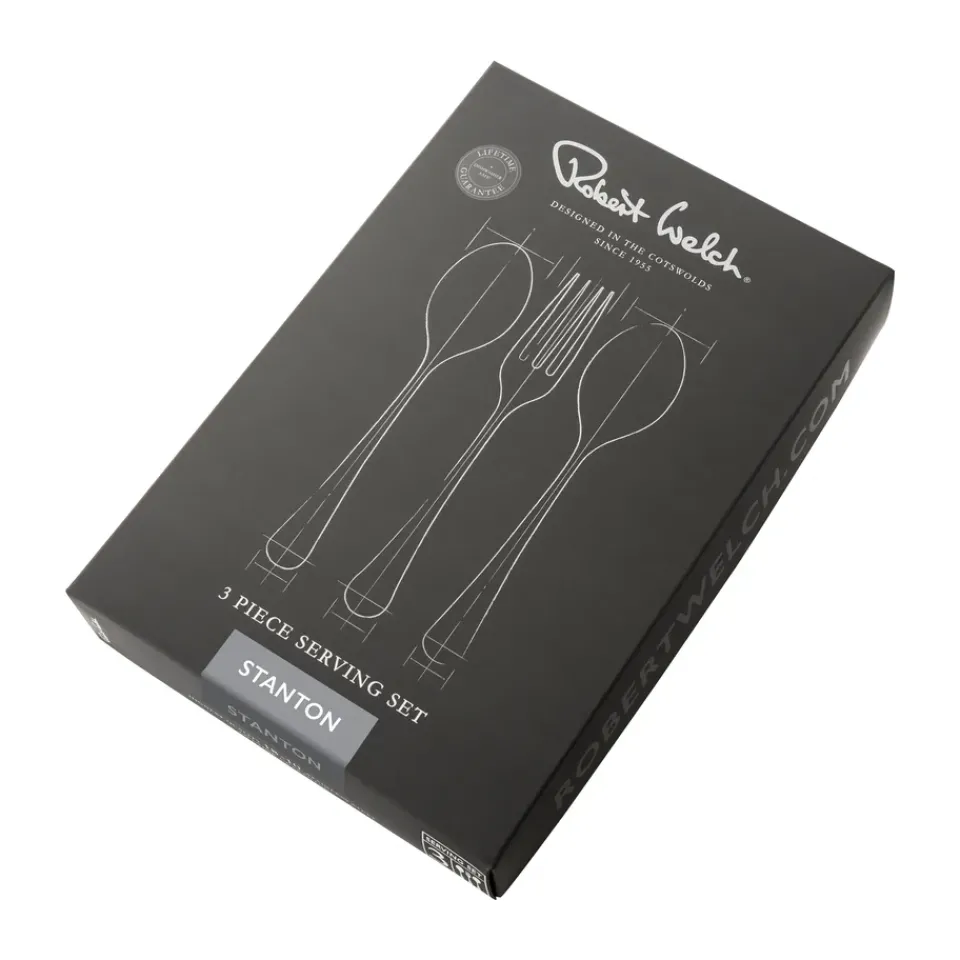 Robert Welch Stanton Bright serving cutlery 3 pieces, Stainless steel Silver-coloured Best