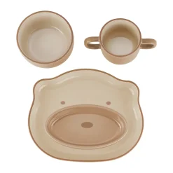 STAUB children's dinnerware 4 pieces, Brown Clearance