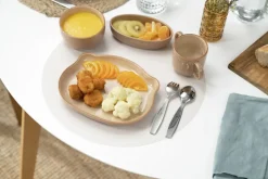 STAUB children's dinnerware 4 pieces, Brown Clearance