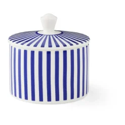 Spode Steccato sugar bowl with lid 29 cl, Blue-white BlueWhite