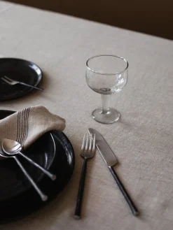Tell Me More Steel cutlery set 4 pieces, Polished steel Silver-colouredBlack Clearance